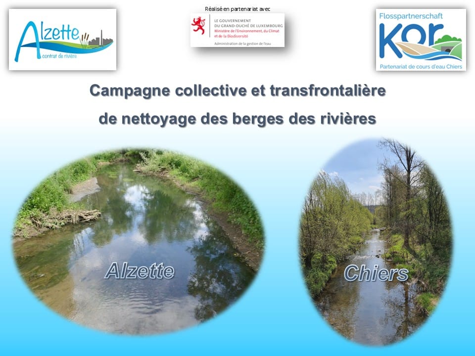Campagne de nettoyage transfrontalière de la Chiers et Alzette